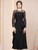 Black Long Sleeve Lace Mother of the Bride Dress