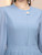 Blue Long Sleeve Pleats Mother of the Bride Dress