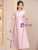 Pink Satin Short Sleeve Beading Mother of the Bride Dress