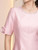 Pink Satin Short Sleeve Beading Mother of the Bride Dress