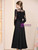 Black Long Sleeve Lace Mother of the Bride Dress