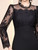 Black Long Sleeve Lace Mother of the Bride Dress
