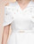 White V-neck Beading Mother of the Bride Dress