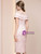 Pink Scop Neck Print Beading Mother of the Bride Dress
