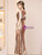 Champagne Mermaid Sequins Mother of the Bride Dress