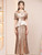 Champagne Mermaid Sequins Mother of the Bride Dress