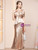 Champagne Mermaid Sequins Mother of the Bride Dress