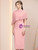 Pink High Neck Beading Mother of the Bride Dress