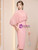 Pink High Neck Beading Mother of the Bride Dress