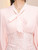 Pink Lace Long Sleeve Beading Mother of the Bride Dress