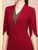 Burgundy V-neck Short Sleeve Beading Mother Of The Bride Dress