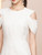 Beige White Flower Mother Of The Bride Dress