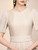 Apricot Chiffon Short Sleeve Pleats Mother Of The Bride Dress