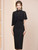 Black High Neck Beading Mother of the Bride Dress