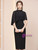 Black High Neck Beading Mother of the Bride Dress