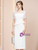 White Short Sleeve Lace Mother Of The Bride Dress