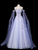Purple Tulle Sequins Beading Sequins Prom Dress