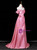 Pink Off the Shoulder Pleats Prom Dress