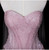 Pink Tulle Strapless Beading Prom Dress