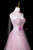 Pink Tulle Strapless Beading Prom Dress