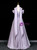 Purple Off the Shoulder Beading Prom Dress
