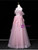 Pink Off the Shoulder Beading Prom Dress