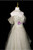 Tulle Strapless Appliques Prom Dress