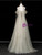 Tulle Strapless Appliques Prom Dress