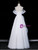 White Tulle Strapless Pleats Wedding Dress