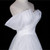 White Tulle Strapless Pleats Wedding Dress