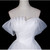 White Tulle Strapless Pleats Wedding Dress