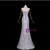 Gray Blue Sequins Strapless Prom Dress