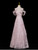 Pink Sequins Off the Shoulder Crystal Prom Dress