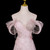 Pink Sequins Off the Shoulder Crystal Prom Dress