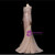 Champagne Sequins Long Sleeve Beading Prom Dress