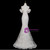 Beige White Mermaid Lace Strapless Prom Dres