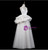 Beige White Tulle V-neck Wedding Dress