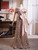 Pink Sequins Straps Bow Prom Dress