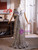 Gray Sequins Straps Bow Prom Dress