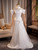 White Mermaid Off the Shoulder Pleats Wedding Dress