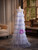 Purple Tulle Straps Tiers Prom Dress