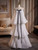 White Spaghetti Straps Tiers Wedding Dress