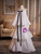 White Spaghetti Straps Tiers Wedding Dress