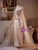 Champagne Mermaid Sequins Strapless Beading Prom Dress
