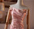 Pink Print Strapless Pleats Prom Dress