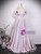 Pink Satin Print Bow Prom Dress