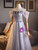 Gray Tulle Sequins Beading Flower Prom Dress