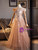 Champagne Tulle Sequins Flower Prom Dress
