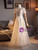 Champagne Sequins V-neck Short Sleeve Prom Dress