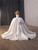 Simple White Satin Strapless Wedding Dress
